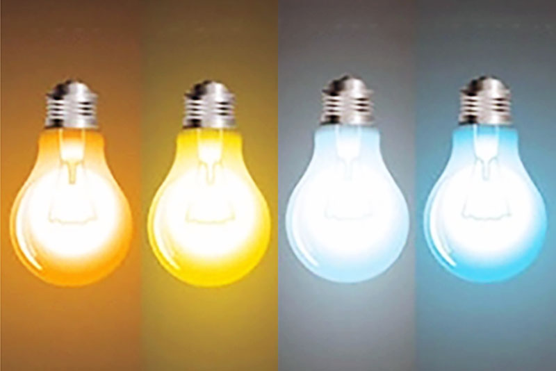 Boja LED žarulje nije određena bojom plastike žarulje, već vrstom poluvodiča koji se koristi u lampi