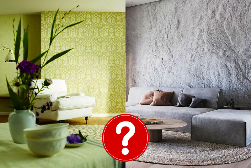 Što je bolje - tapeta ili dekorativna žbuka?