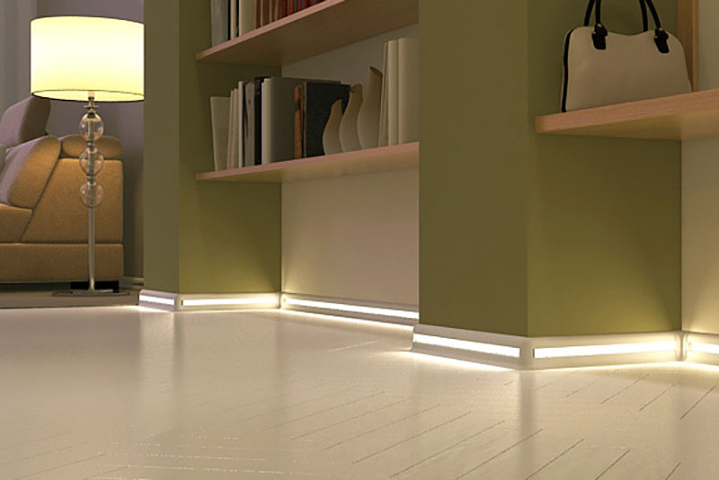 LED trake već su ugrađene u podne lajsne u dnevnim i spavaćim sobama
